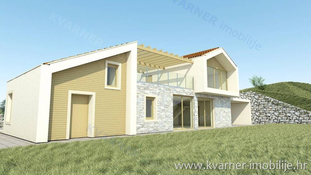 Zemljišče otok Krk prodaja / Okolica mesta Krk, področje Šotovento / Gradbeno zemljišče z gradbenim dovoljenjem za gradnjo družinske hiše!!