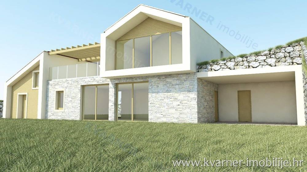 Zemljišče otok Krk prodaja / Okolica mesta Krk, področje Šotovento / Gradbeno zemljišče z gradbenim dovoljenjem za gradnjo družinske hiše!!