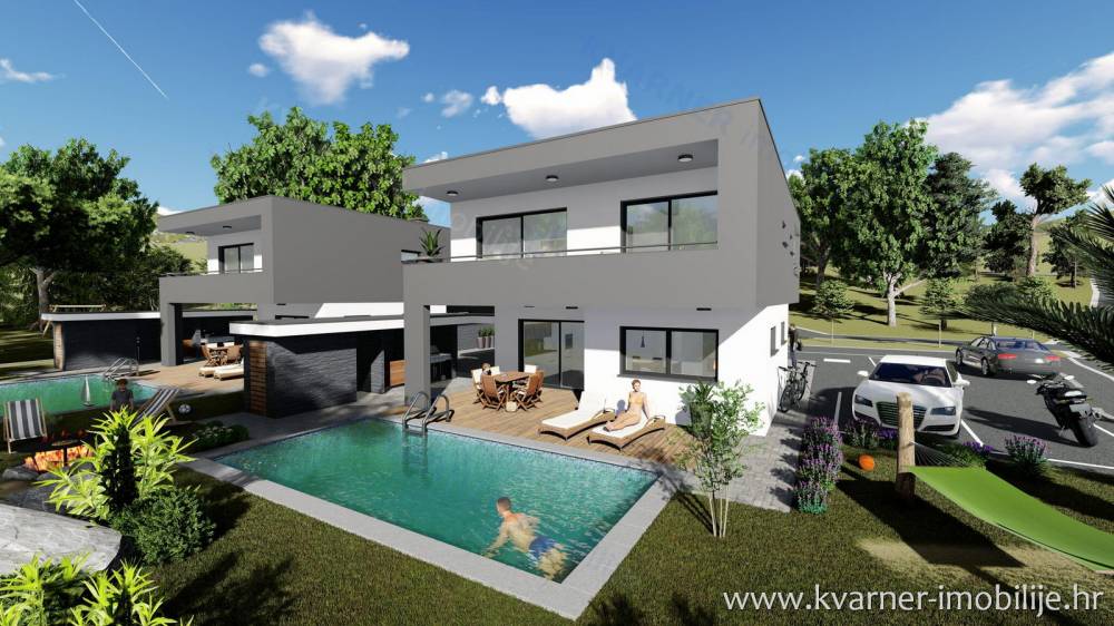 UNIQUE PROJECT ON THE ISLAND OF KRK!! EXCLUSIVE VILLAS WITH PANORAMIC VIEW TO THE SEA!