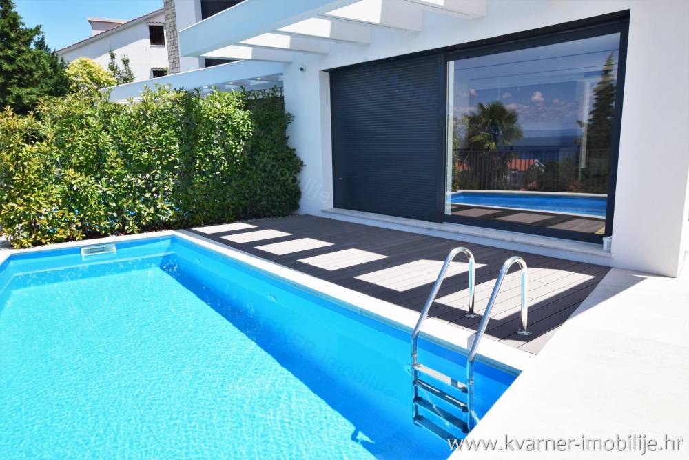 Luxury apartment with pool and sea view! Malinska - EXCLUSIVE LOCATION!