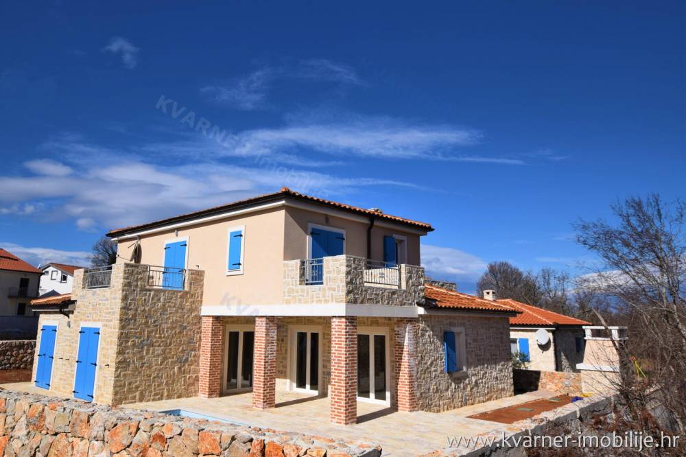 Malinska, New stone house, 166m2, swimming pool, sale | Kvarner imobilije