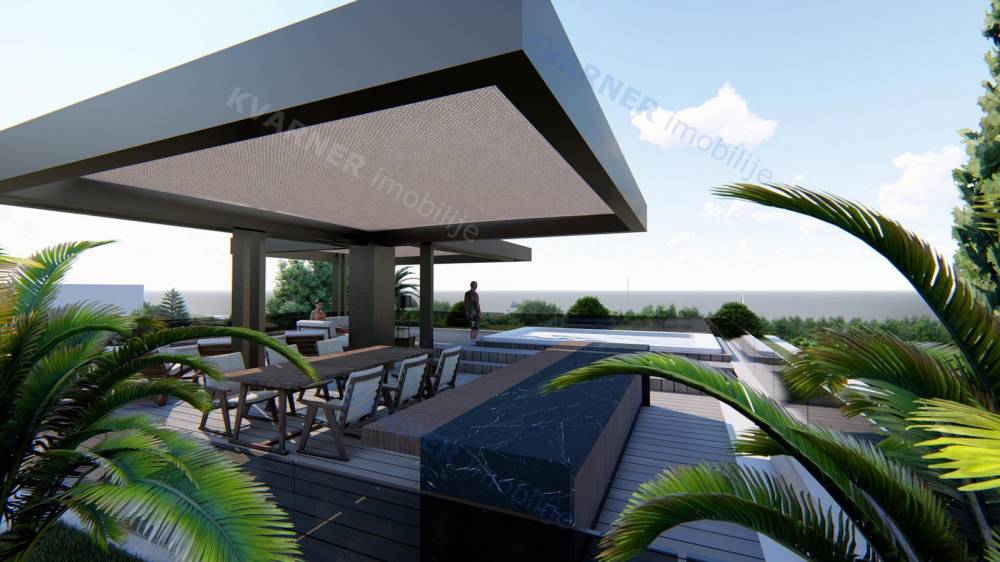 Penthouse sa terasom i panoramskim pogledom na more! | Kvarner imobilije
