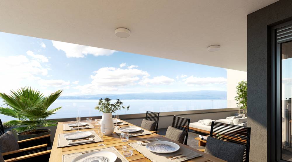 Luksuzni apartman u Malinskoj sa velikim vrtom i bazenom, 150m od plaže! | Kvarner imobilije