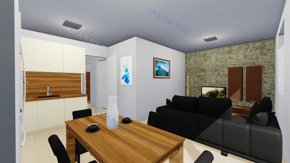Newly built Malinska! Ground floor with 2 bedrooms and garden. | Kvarner imobilije