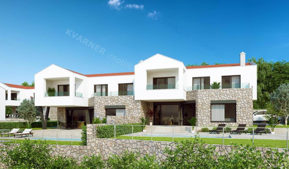 Okolica mesta Krk - Luksuzna hiša na območju Šotovente z bazenom in čudovitim pogledom na morje
