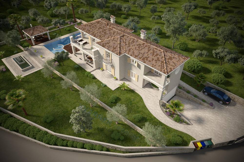 Land with a project and a building permit for the construction of a villa with a swimming pool!