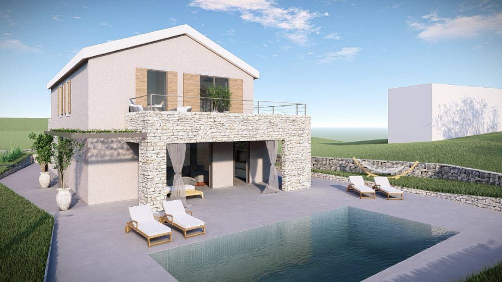 Malinska - Bauland ideal für eine Villa mit Pool!