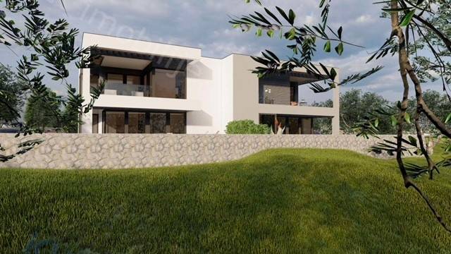 Malinska - new semi-detached house with a pool!