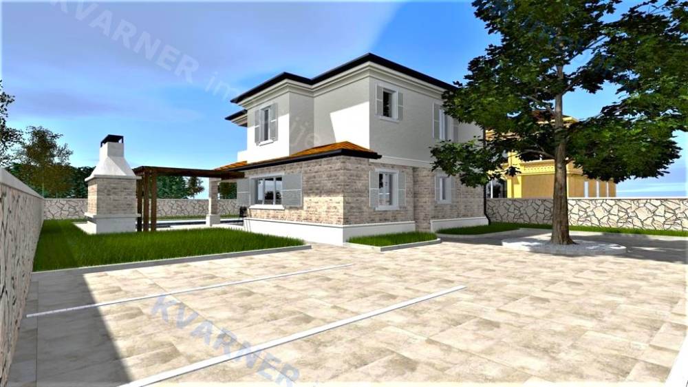 Neues Einfamilienhaus mit Pool, Umgebung von Vrbnik - zu verkaufen!