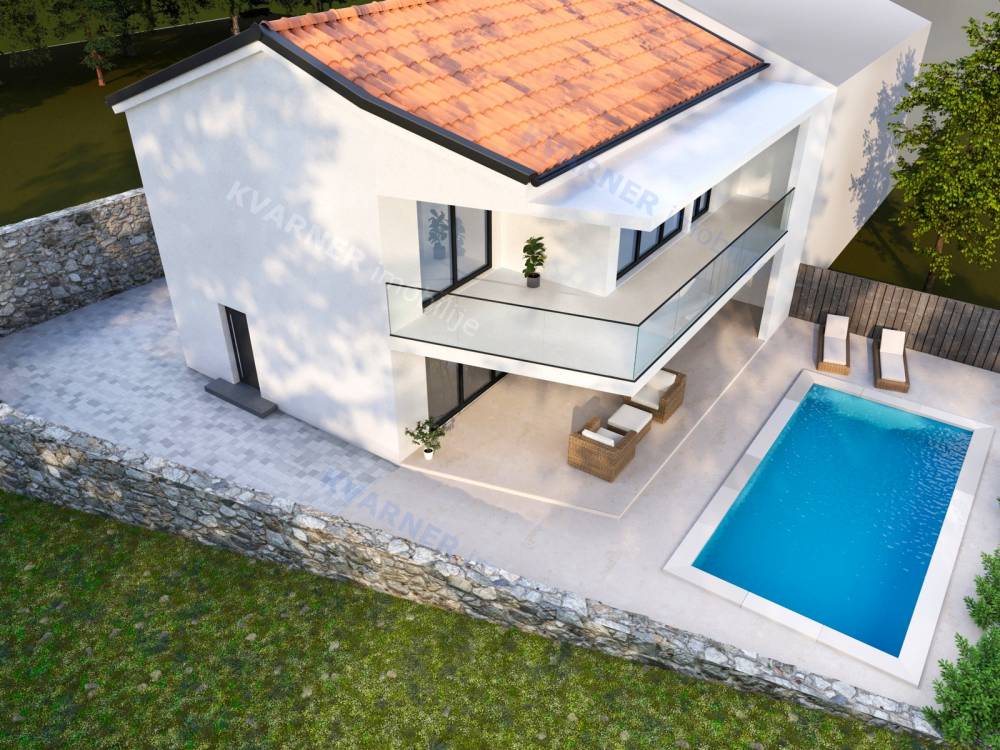 Novogradnja, kuća s bazenom i pogledom - prodaja!