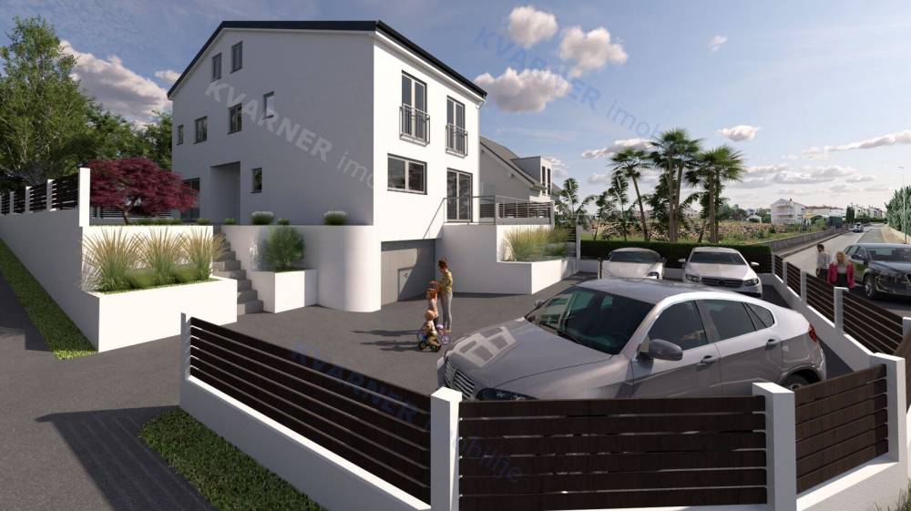 Malinska, zu verkaufen - neues Doppelhaus mit Garage!