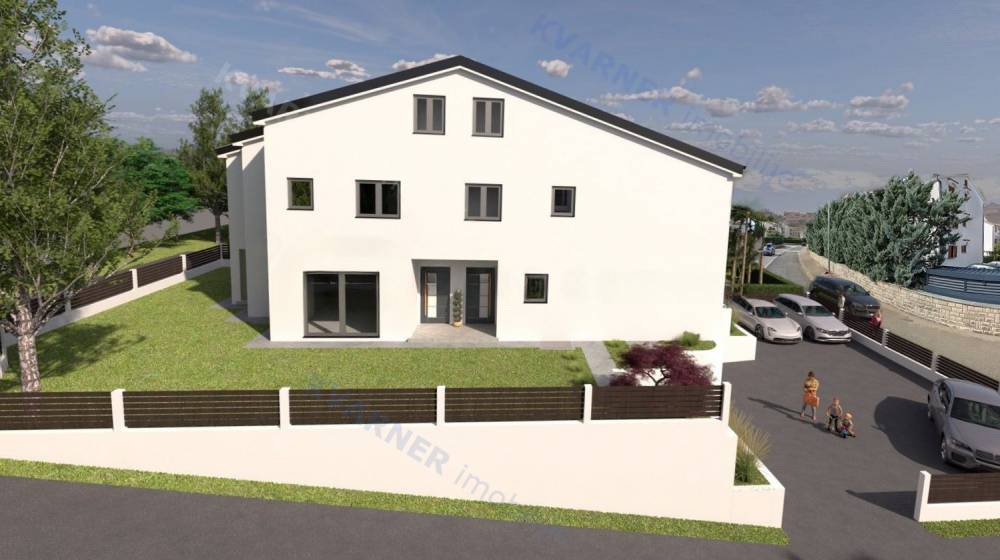 Malinska, zu verkaufen - neues Doppelhaus mit Garage!