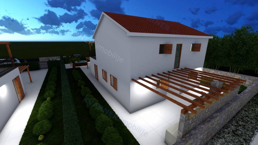 New rustic villa in the vicinity of Malinska - for sale!