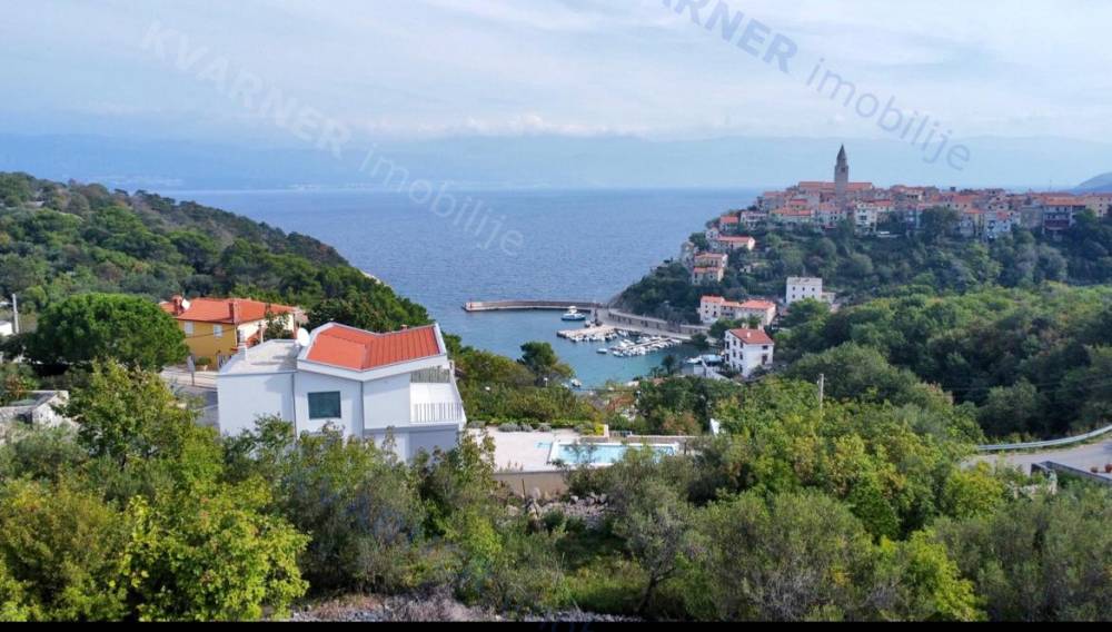 Vrbnik, Baugrundstück mit Meerblick!