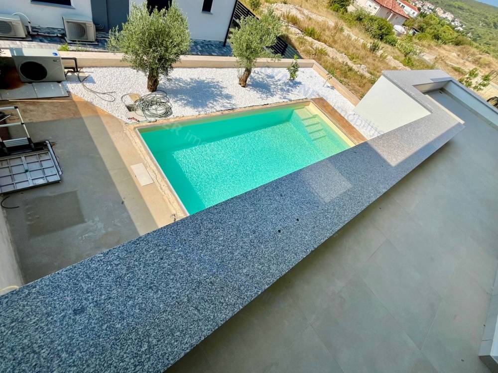 New semi-detached house with pool and view - for sale in Punat!