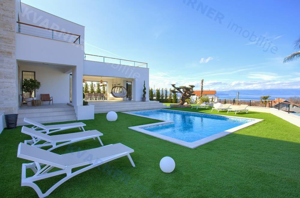 Malinska, luxury villa with sea view and swimming pool!