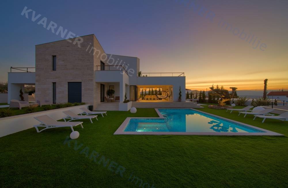 Malinska, luxury villa with sea view and swimming pool!