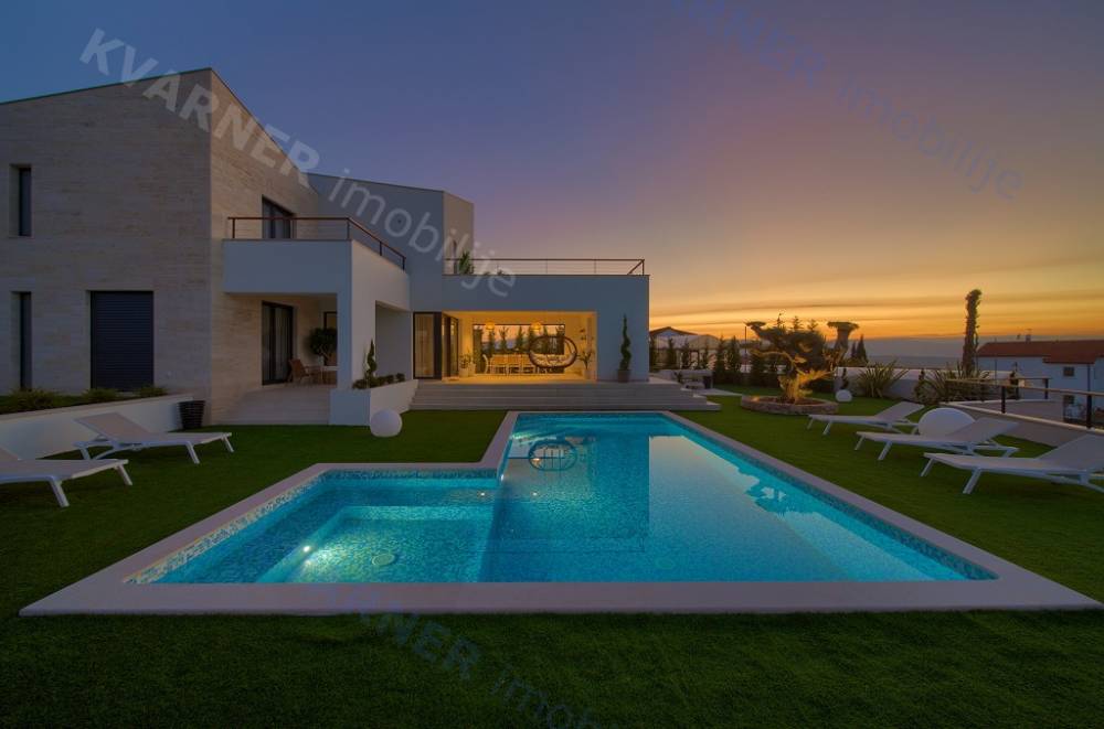 Malinska, luxury villa with sea view and swimming pool!