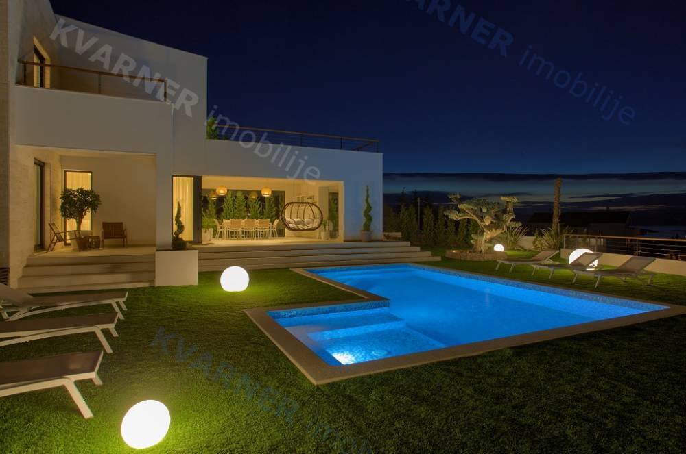 Malinska, luxury villa with sea view and swimming pool!