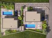 Okolica Malinske - Moderna kuća s bazenom i pogledom na more, novogradnja!! 