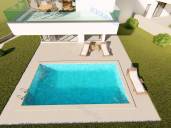 Moderne Doppelhaushälfte mit Pool und Garten! Omisalj!
