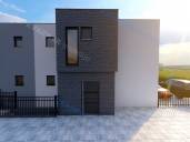 Detached house with two residential units and a swimming pool.