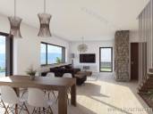 EKSKLUZIVNO!! Nova dvojna kuća s prekrasnim panoramskim pogledom na more i bazenom!!